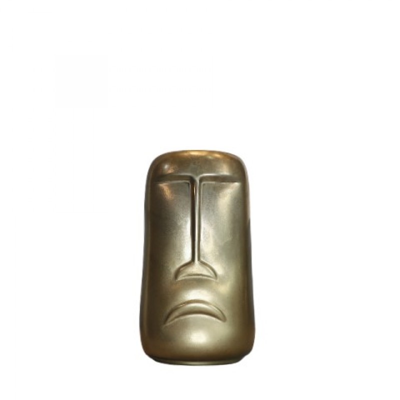 GOLD FACE VASE CERAMIC
